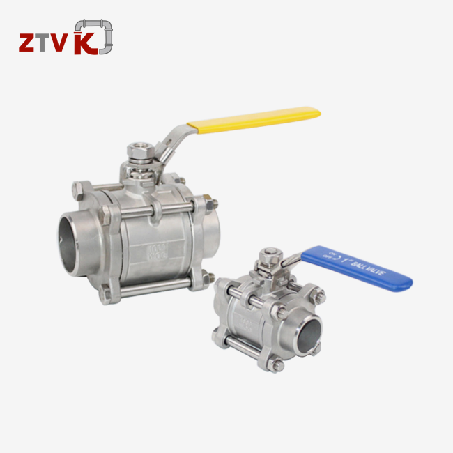 3 Piece 316 Stainless Steel Welded Ball Valve